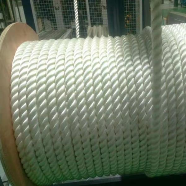 Cuerda trenzada de poliéster/nailon/PP de 38 mm/40 mm/50 mm/60 mm, cordón de poliéster de 3 cabos