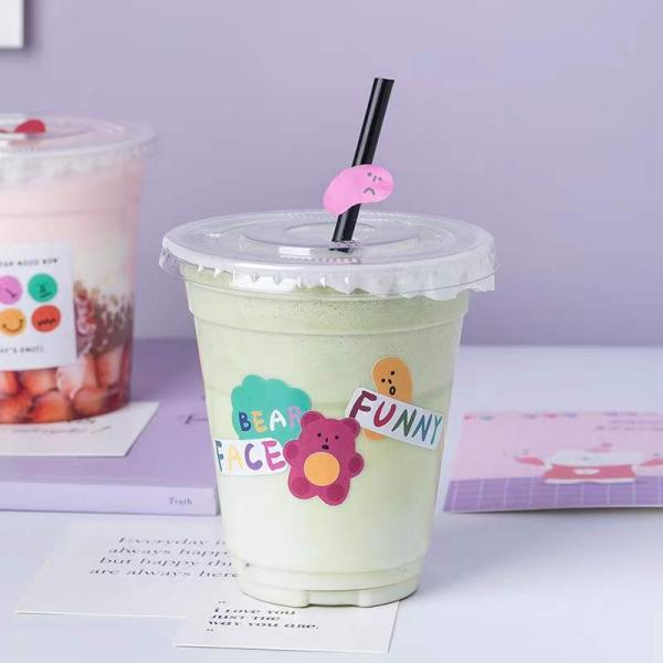 Disposable 8oz Clear Plastic Dessert Cup Ice Cream Boba Container Logo Custom