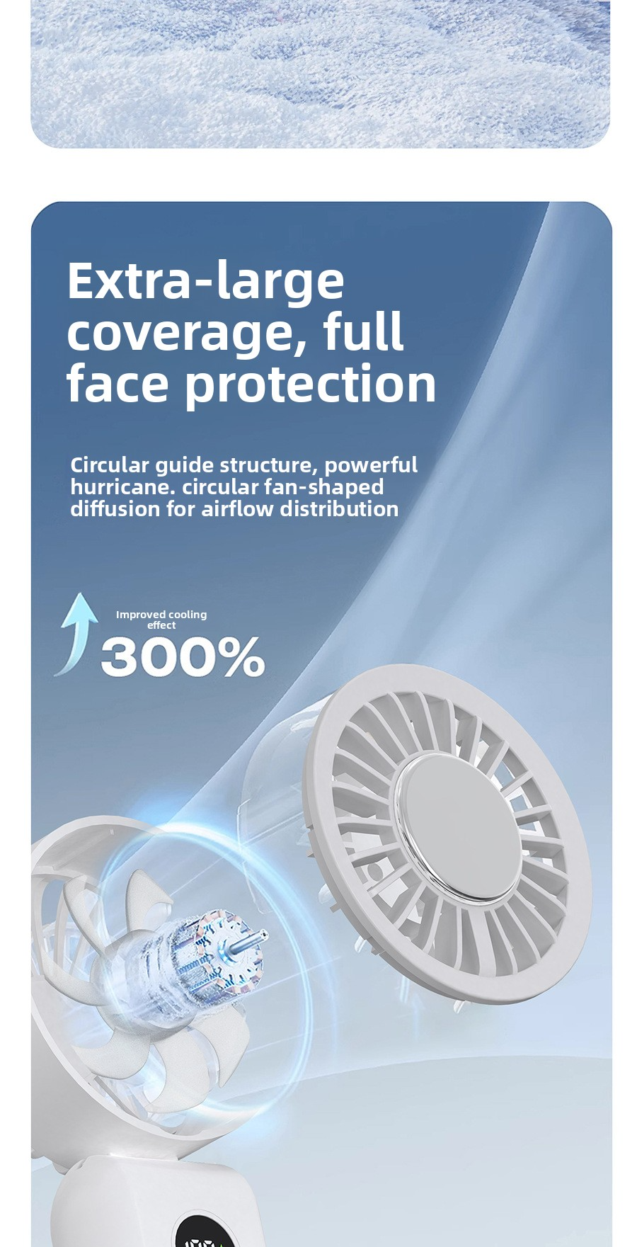 Digital Display Foldable Handheld FanMini Portable USB Fan for Home and Travel