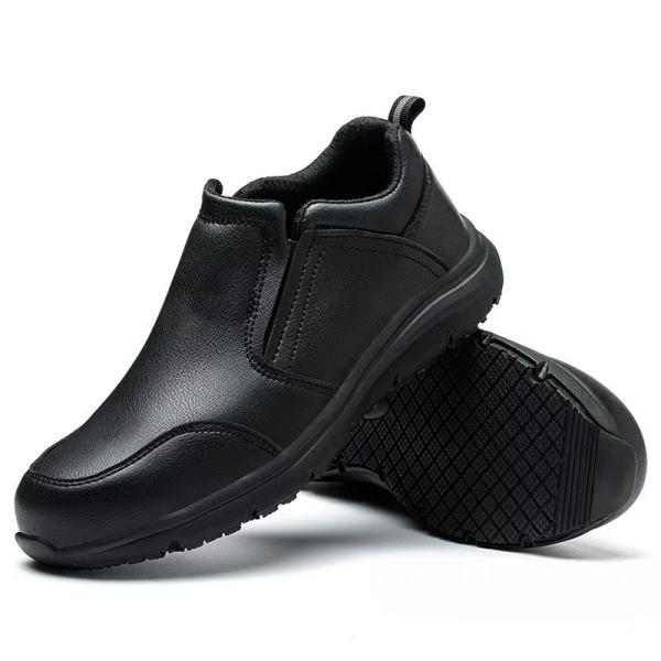 Calzado de seguridad duradero, cómodo, negro, resistente al deslizamiento, zapatos antipunción