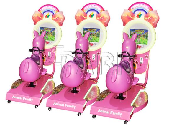 Amusement Park Kids Horse Racing Game Machine / Coin Operated Kiddie Rides