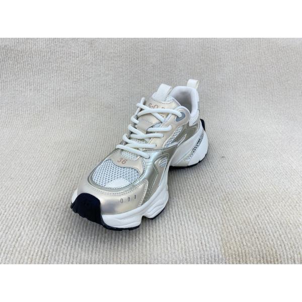 PU Outsole Women Gold Sneakers UK 2.5 - UK 7.5 Size White And Gold Sneakers