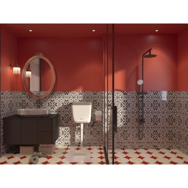 Durable Modern Stainless Steel Bathroom Sink Vanity With Bold Color Accent