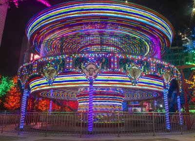Iluminação de rua exterior RGB do parque de diversões