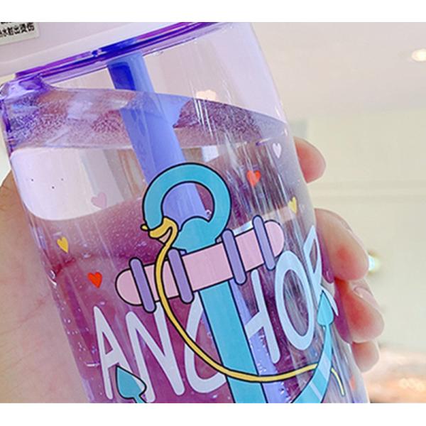 Customized Logo Acceptable 480ml Plastic Cute Cartoon Pattern Water Bottle for Kids