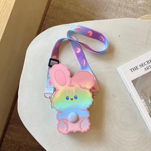 Легкая без BPA силиконовая ручка и карандаш Поп-коробка плечевая сумочка Фиджетные игрушки Сумочка для девочек