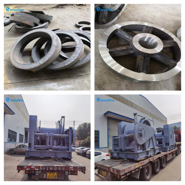 Кабель тон-оси крана внося в журнал вытягивая морской гидравлический ворот для насоса 5t 50t тележки