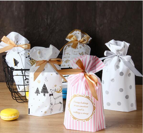 Santa Claus Red Snowman 0.06mm CPE Candy Gift Bag