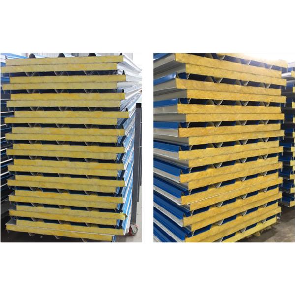 Белая крыша панели сэндвича цвета придает огнестойкость панелям сэндвича толя полиуретана Rockwool