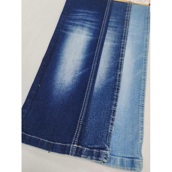 75% de coton verticale de fil de bambou étirable 9,1 oz tissu denim 10S pour les jeans pour femmes