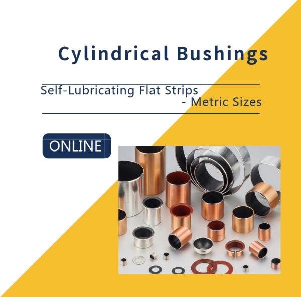 Low Friction Bushing Metal-Polymer Bearings Bearings  Slide Bearing Plates & Strips Composite Cylindrical Bushings