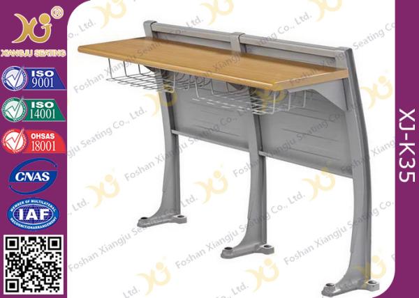 University Steel Book Holder Lecture Room Seating With Writing Desk