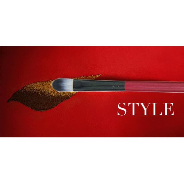 Nylon Hair Concealer Blending Brush With Red Wood Handle And Black Ferrule
