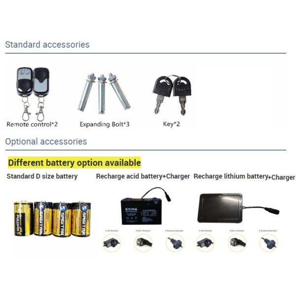 IP67 impermeável 6s 2 de 0.8A DC6V do carro toneladas de fechamento do estacionamento