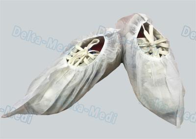 PP White Non Slip Shoe Covers , Lightweight Waterproof Protective Shoe Covers