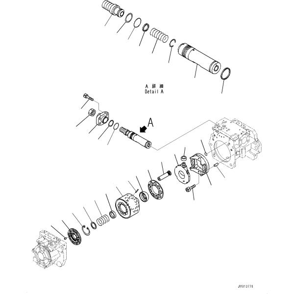 Части экскаватора бульдозера Komatsu D375 Главный насос 708-1H-00260 Гидравлический насос