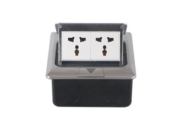 Built - In Pop Up Floor Outlet With Double Positions India International Type Socket