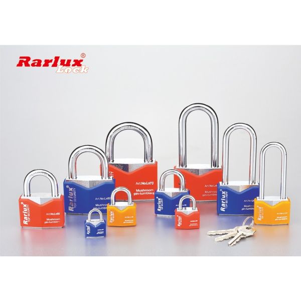 40mm Chrome Plated Iron Padlock Solid Brass Cylinder Short Shackle Key Eco-Friendly Rhombic Type RARLUX LXCP40