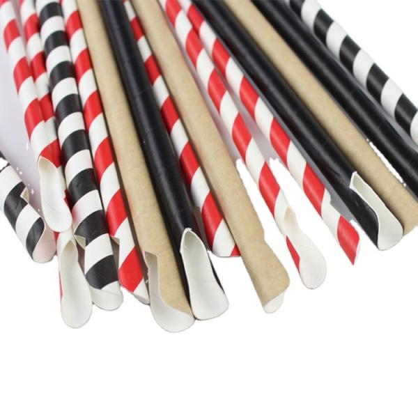 Customizable Printing Paper Straws for Bubble Tea Food Grade and Wrapped Individually
