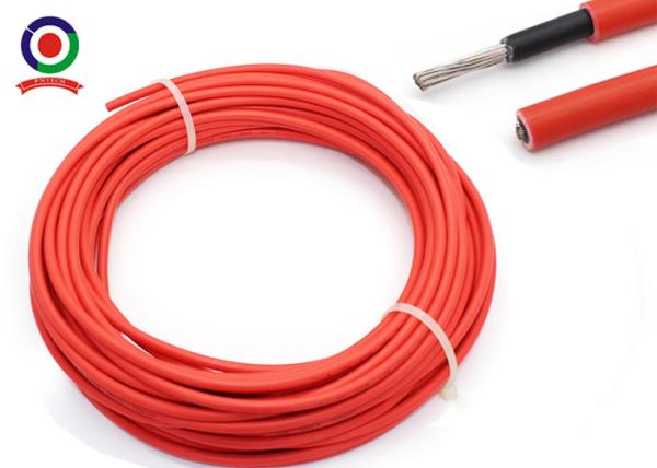 O Tuv 50 mede o cabo vermelho ou preto solar do fio do fio fotovoltaico de 4mm2 12awg do picovolt