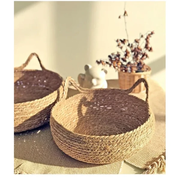 Pure Hand-Woven Rattan Cat Nest Universal Warm Pad for Small Animals Four Seasons Removable Washable Winter Pet Supplies Solid