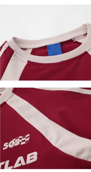 Método de Tecelagem Tricoteado Estilo Y2K Custom Vintage Meninas Carta 3D Screen Puff Imprimir T-Shirts