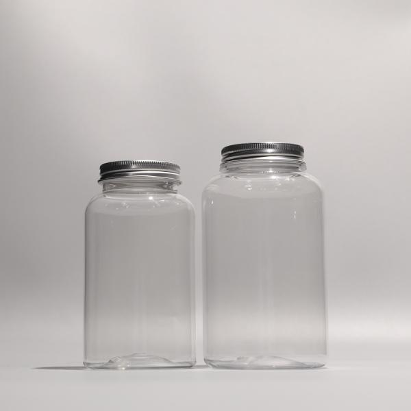 Custom Capacity Empty PET Bottle Plastic Juice Bottle With Screw On Lid
