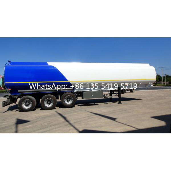FUWA Axle 42cbm Fuel Tank Trailer With 3 Compartments