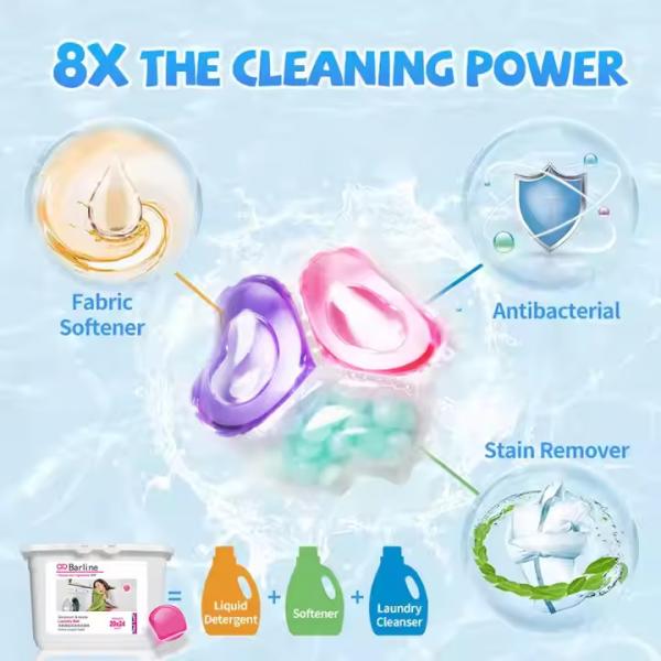 3 In 1 Pods Laundry Detergent Capsules Washing Pods For Sensitive Skin