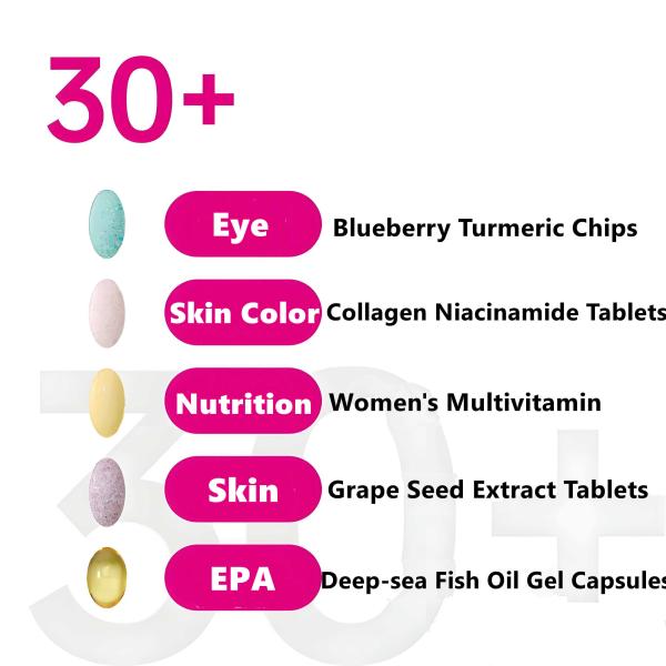 Complément vitaminique pour femmes OEM Biotine Calcium Fer Zinc Nutrition quotidienne complète