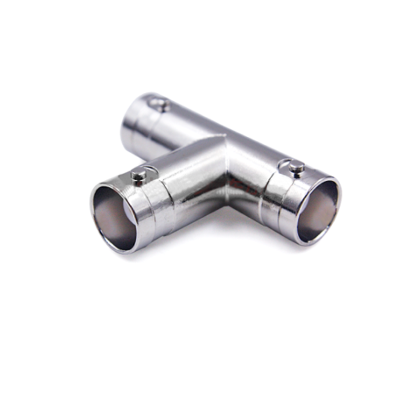 BNC T Adapter BNC-KKK Triple Female 50 Ohm Gold-Plated Brass DC-4GHz RF Connector for CCTV & Security Systems