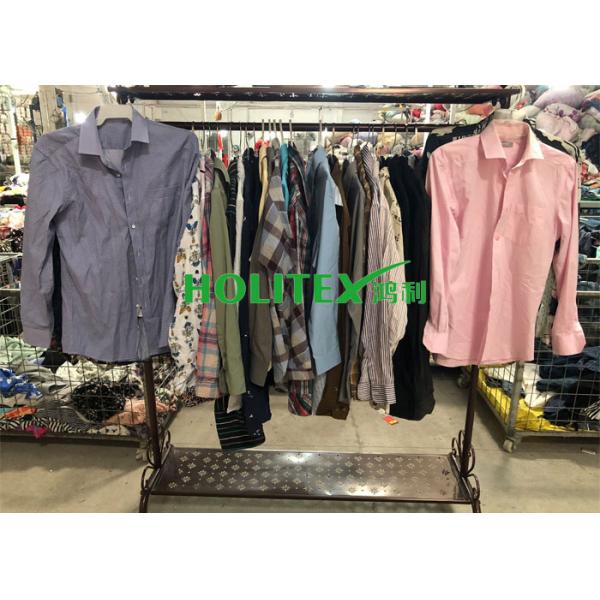 Wearable Clean Mens Used Clothing Long Sleeves Mixed Color For Summer