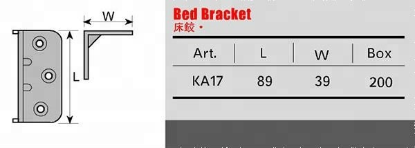 Wood Bed Accessories Fitting Corner Connector Bed Rail Brackets Made of Iron Material