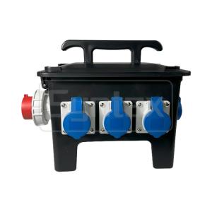 Syntax New RB13 Rubber Box 32A Three Phase Outdoor Mains Distro Box For Live