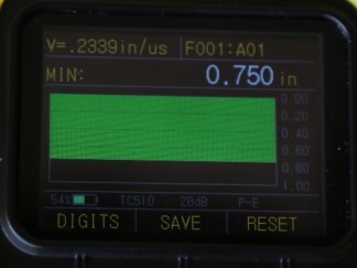 Датчик толщины краски OLED TM281D ультразвуковой выстраивает в ряд 0.50mm до 508mm
