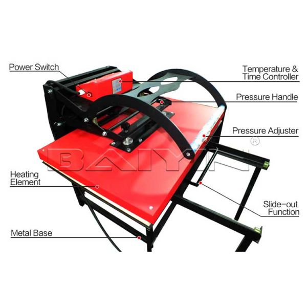 Manual Grade 80x100cm Heat Press Machine T-Shirt Printing Sublimation Transfer Clothes Equipment