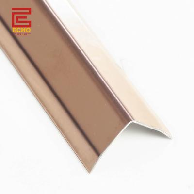 Ouro rosa polido de aço inoxidável 20mm L em forma de azulejo de metal