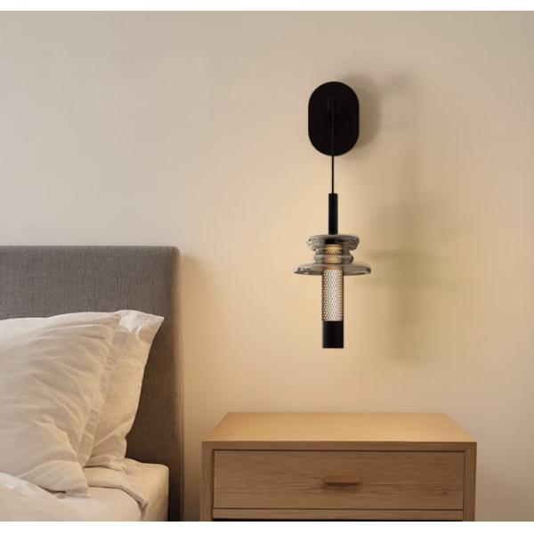 Minimalist copper wall lamp bedroom bedside lamp modern simple living room background wall lamp hotel villa stair corridor lamp