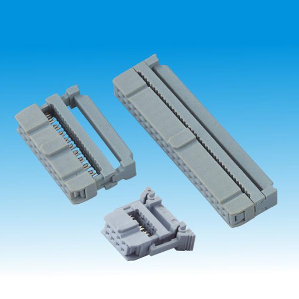 2.54mm Pitch IDC Socket Connector 1.5 AMP Rated Current Polyester Insulator