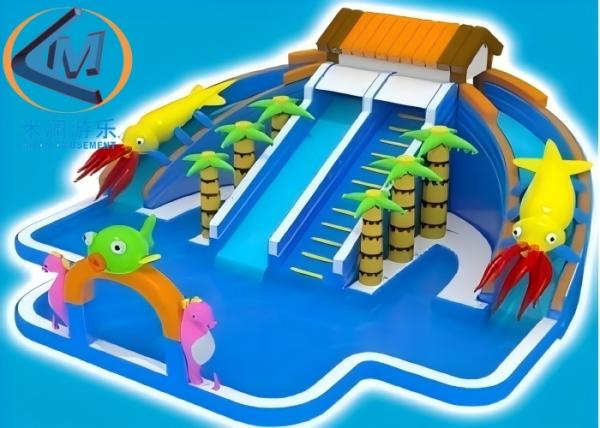 Customized Movable Inflatable Water Park Slide Suitable For Outdoor
