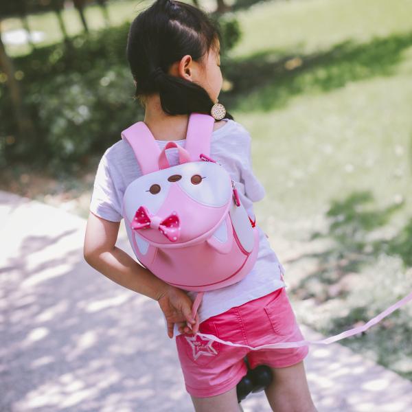 New preschool toddler backpack anti-lost backpack cartoon pink fox