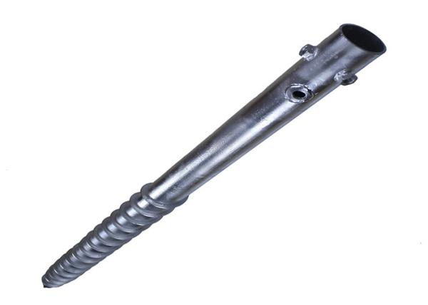 Anti - Corrosion Ground Screw Piles 1800L*76Dmm Hot Dipped Galvanized Spiral Shape