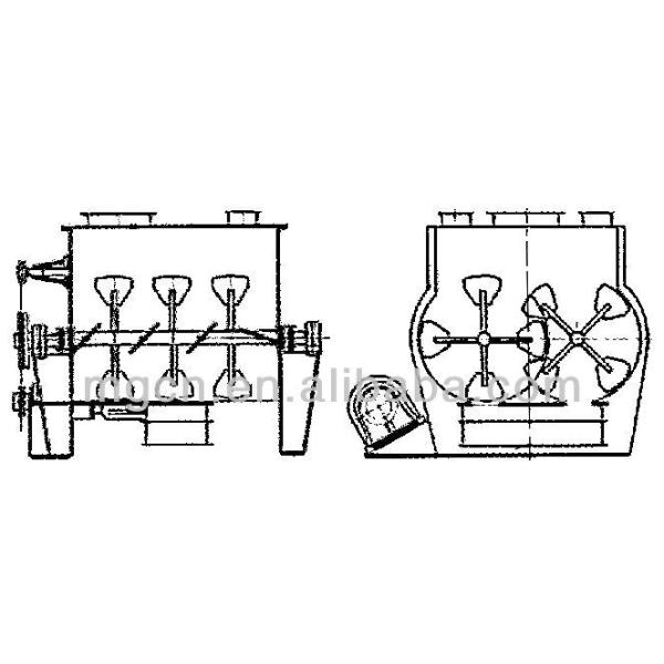 Double Shaft Agravic Cement Dry Mortar Mixer Machine 2 - 5 T/H Capacity