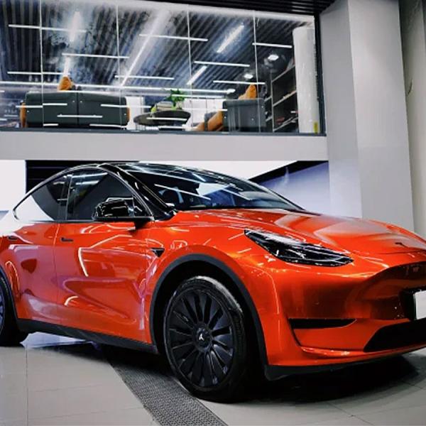 60 pouces x 53 pieds Métal Peinture de couleur orange Film de protection de peinture 8 Mil Réparation thermique Couleur PPF