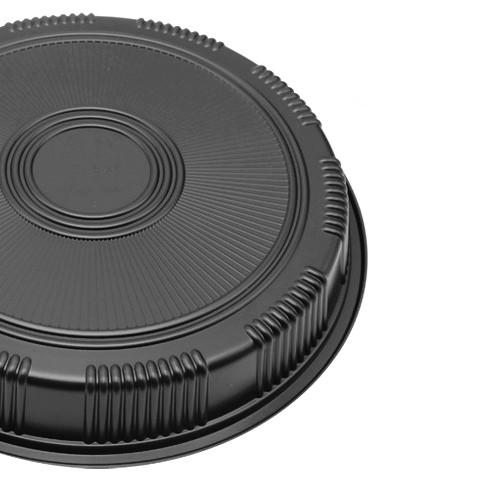 Customized Logo Circular Fruit Plate Food Circular Plastic Disposable Sushi Packaging Sashimi PET Plastic Takeaway Packaging Container
