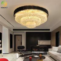E14 luces de techo led modernas círculo redondo de cristal montado al ras