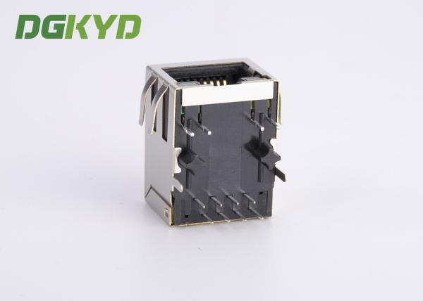 Rede RJ45 Jack With Filter modular do PWB, diodo emissor de luz Tab Down Side Entry HR911103A