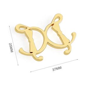 Professional Custom Metal Logo for Handbags Gold Metal Labels by Bag Hardware