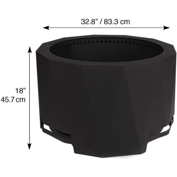 33'' Outdoor Living Fire Pits Steel Mammoth Patio Smoke Free