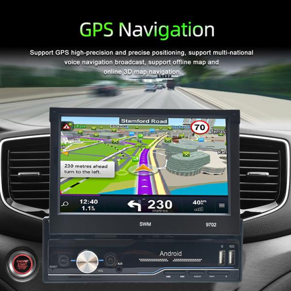 Manual Retractable Screen Car Stereo AUX IN ROHS 7 Inch Retractable Car Stereo